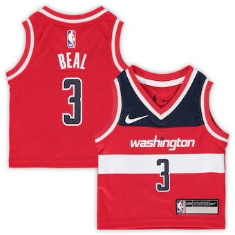 infant nike bradley beal red washington wizards replica jer-324